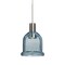 Besa Lighting Kiba Cord Pendant, Blue Bubble, Satin Nickel Finish, 1x3W LED 1XT-KIBABL-LED-SN - alternate 1